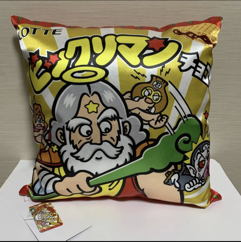 しまむら x ビックリマン コラボ カバー付きクッション 悪魔vs天使シール ヘッドロココ 当たり あたり (新品タグ付き未使用品)_画像1