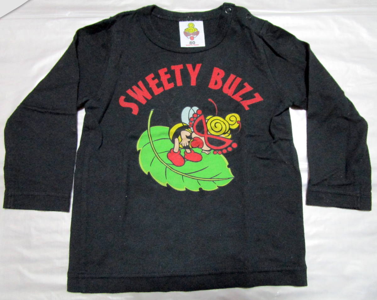 HYSTERIC GLAMOUR/ HYSTERIC MINI MY FIRST HYSTERIC Sweety Buzz LITTLE BEE ヒステリックミニ ヒスミニ ミツバチMINIちゃん 長袖Tシャツ_画像1