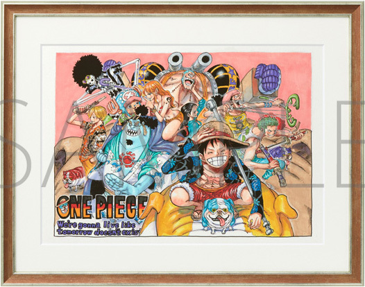 【集英社】ONE PIECE ワンピース 尾田栄一郎 JF2021 ジャンプフェスタ2021 高級複製原画 ジンベエが加わった麦わらの一味★国内正規品 新品_画像1