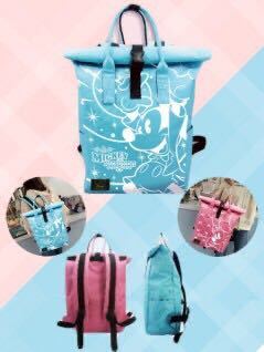  Disney Mickey tote bag rucksack light blue tote bag also rucksack also become convenient 2WAY BAG