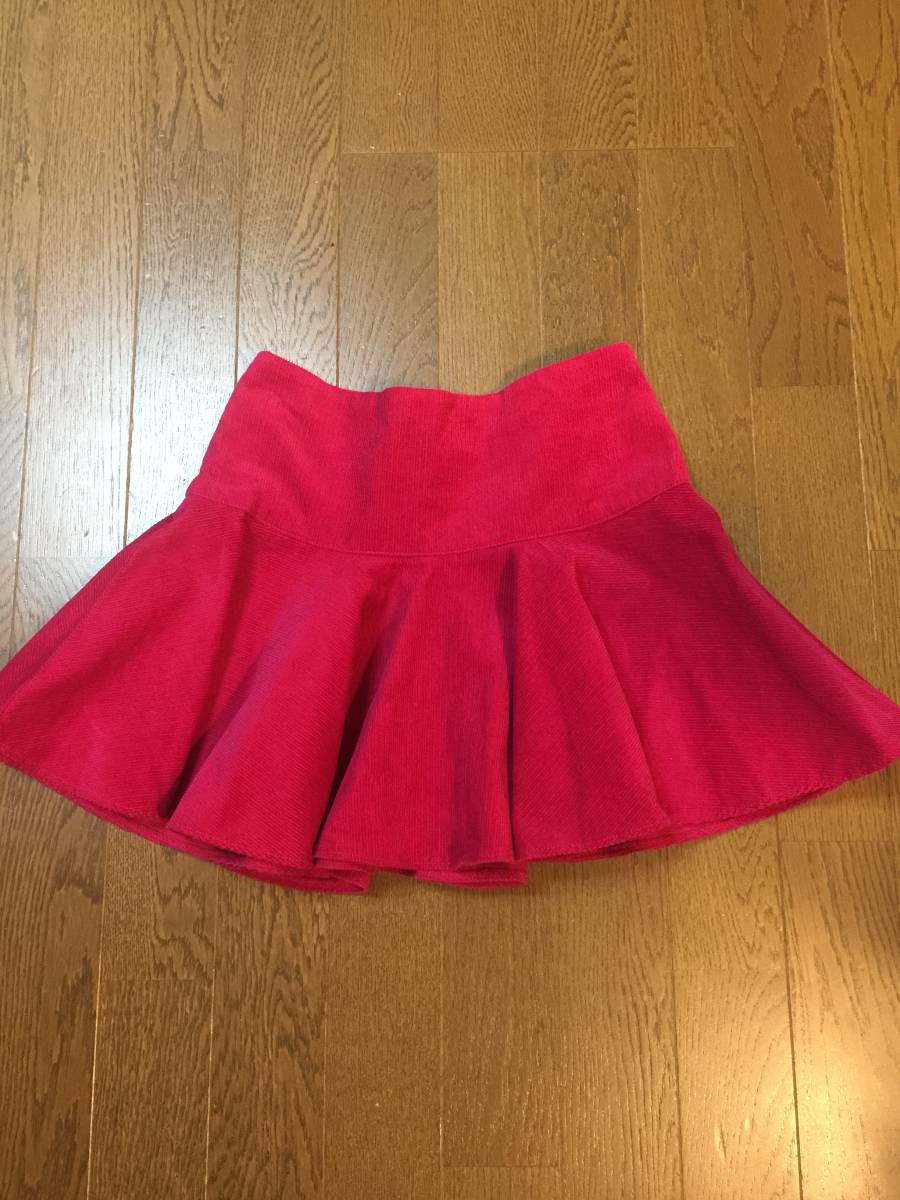 【超美品】ラルフローレン★コールテンスカート★落ち着いた濃ピンク140cm_画像2