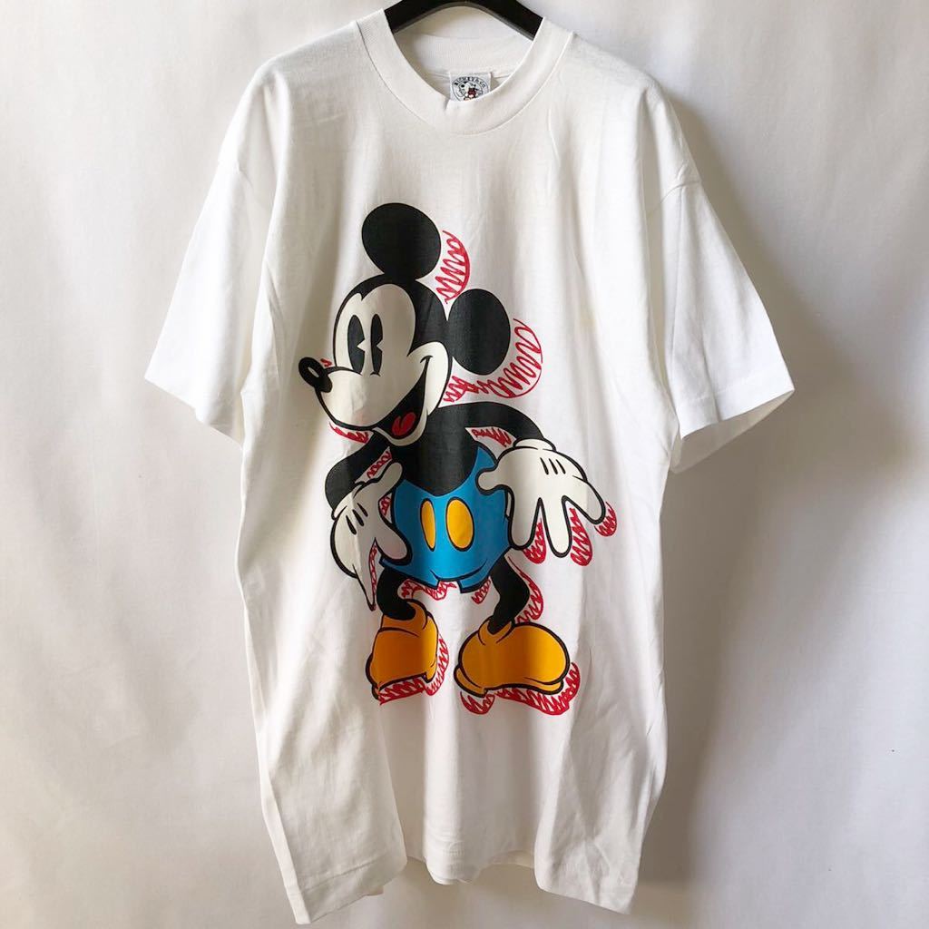 青パン! NOS! 90s MICKEY MOUSE Tシャツ L USA製 ビンテージ 90年代