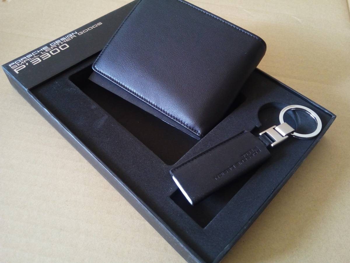 ポルシェデザイン IDポケット付き L型三つ折り財布 キーホルダーセット