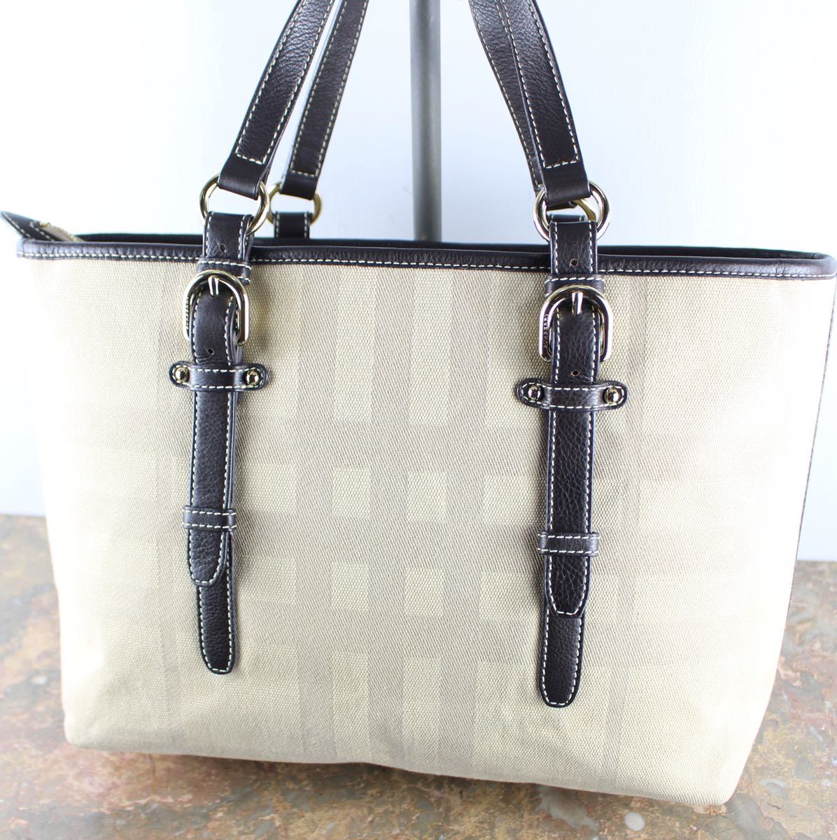 BURBERRY CHECK PATTERNED TOTE BAG/バーバリーチェック柄トートバッグ