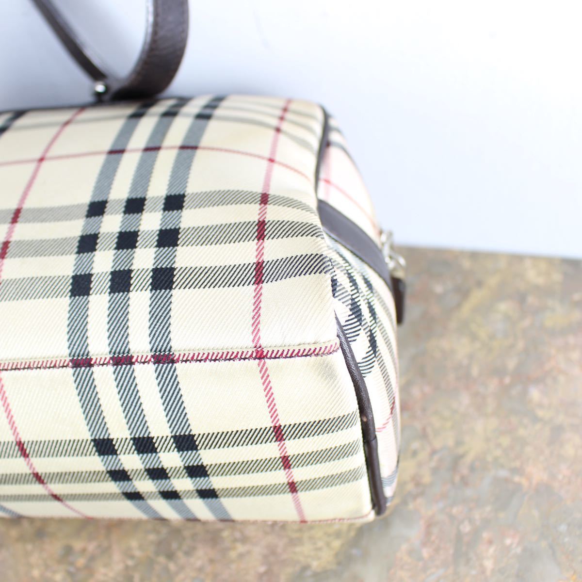 BURBERRY CHECK PATTERNED BOSTON BAG/バーバリーチェック柄ボストンバッグ