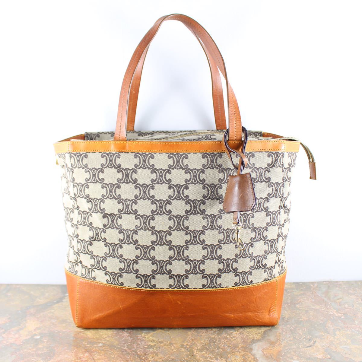 OLD CELINE BIG MACADAM PATTERNED TOTE BAG MADE IN ITALY/オールド