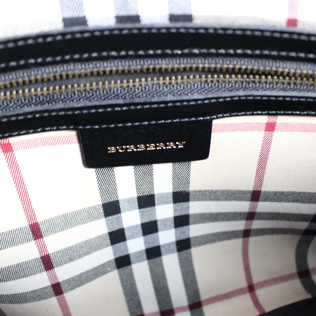 BURBERRY LOGO LEATHER TOTE BAG/バーバリーロゴレザートートバッグ