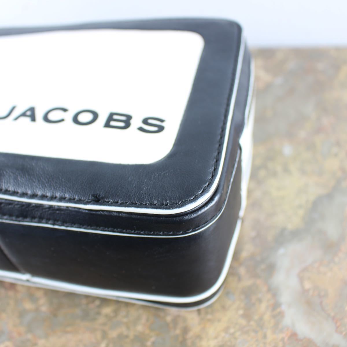 MARC JACOBS THE BOX LOGO LEATHER 2WAY SHOULDER BAG MADE IN
