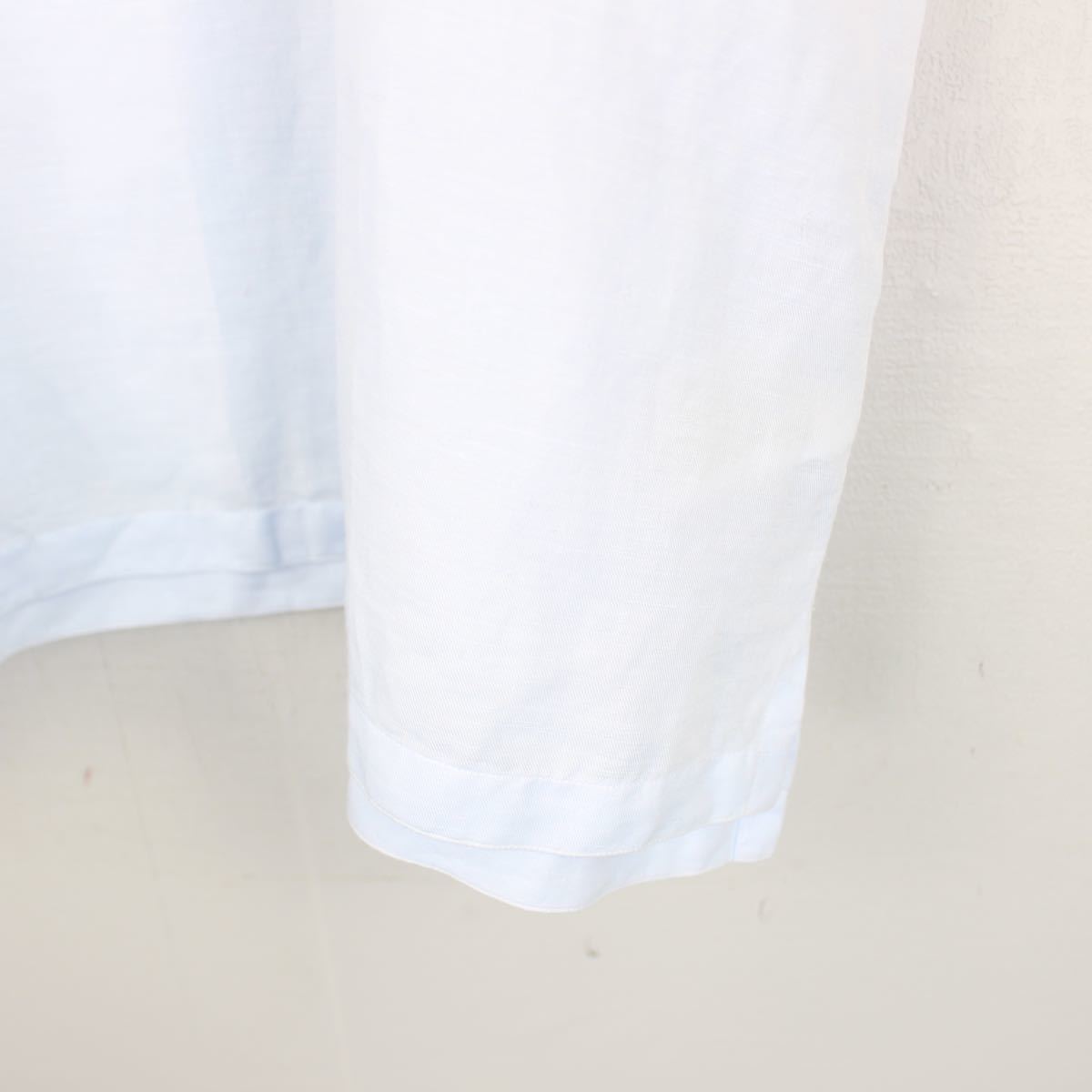 HERMES HALF SLEEVE LINEN POCKET CUT&SEWN MADE IN FRANCE/エルメス