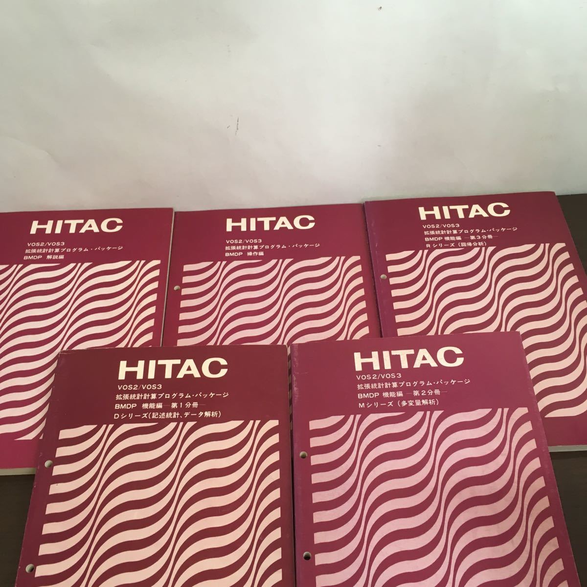 まとめ売り5冊 HITAC VOS2/VOS3 拡張統計計算プログラム・パッケージ 解説/文法書 コンピューター/BMDP/回帰分析/日立 【ひ2104 062】_画像7