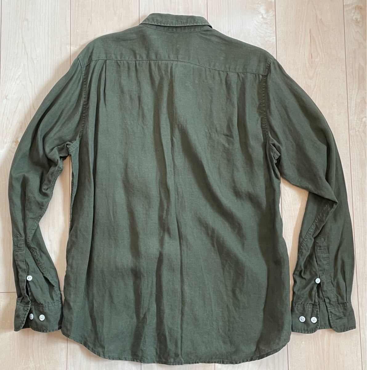 無印良品 フレンチリネンシャツ Mサイズ グリーン