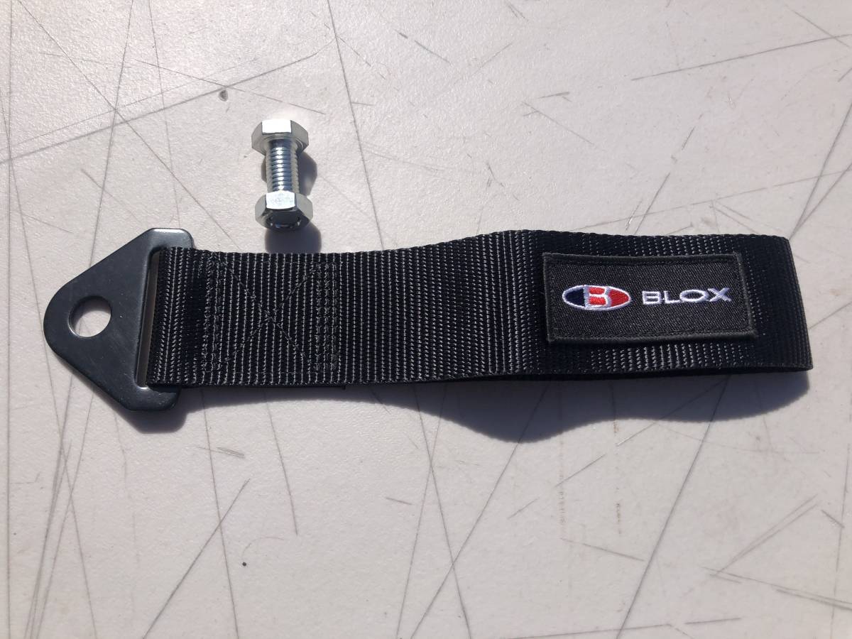 BLOX TOW STRAP 黒 汎用トーストラップ USDM 牽引 US仕様 北米仕様 レース用 正規輸入品 即納 _画像1