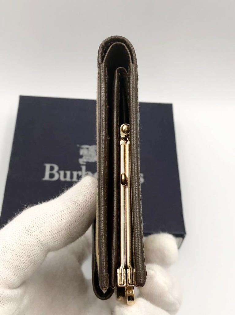 バーバリー 二つ折り財布 ダークブラウン 小銭入れ付き 未使用品 BURBERRY メンズ レディース カードケース コインケース