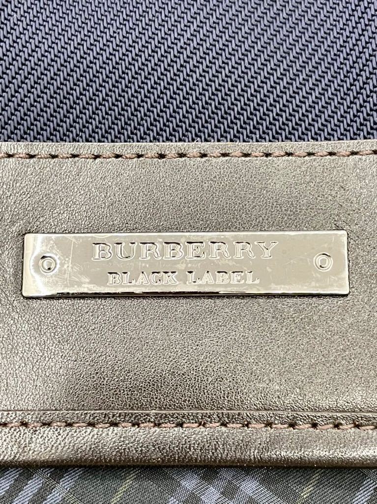 バーバリー　ブラックレーベル ショルダーバッグ ネイビー×ダークブラウン 美品　カバン　メッセンジャーバッグ BURBERRY ビジネスバッグ