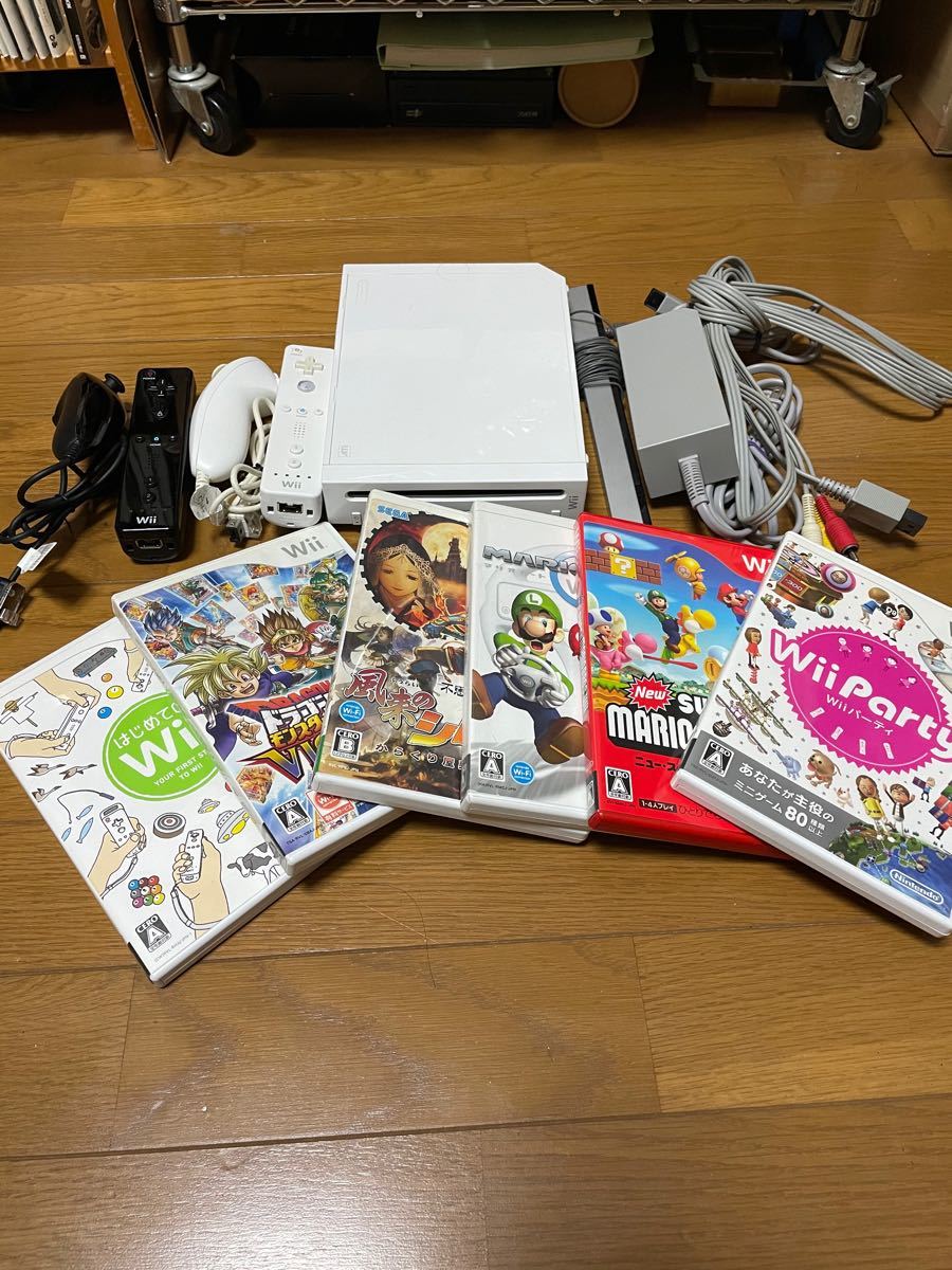 Nintendo Wiiリモコン2本ソフト6本セット