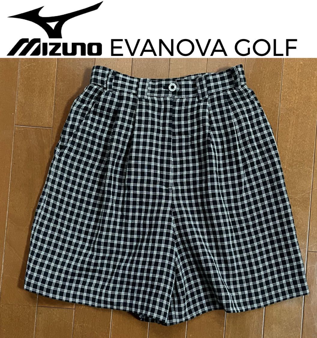 ★ Mizuno Evanova Golf Mizuno evano Vagolf ★ Черно -белый рисунок проверка милый! Леди Скулот Юбка/С-М