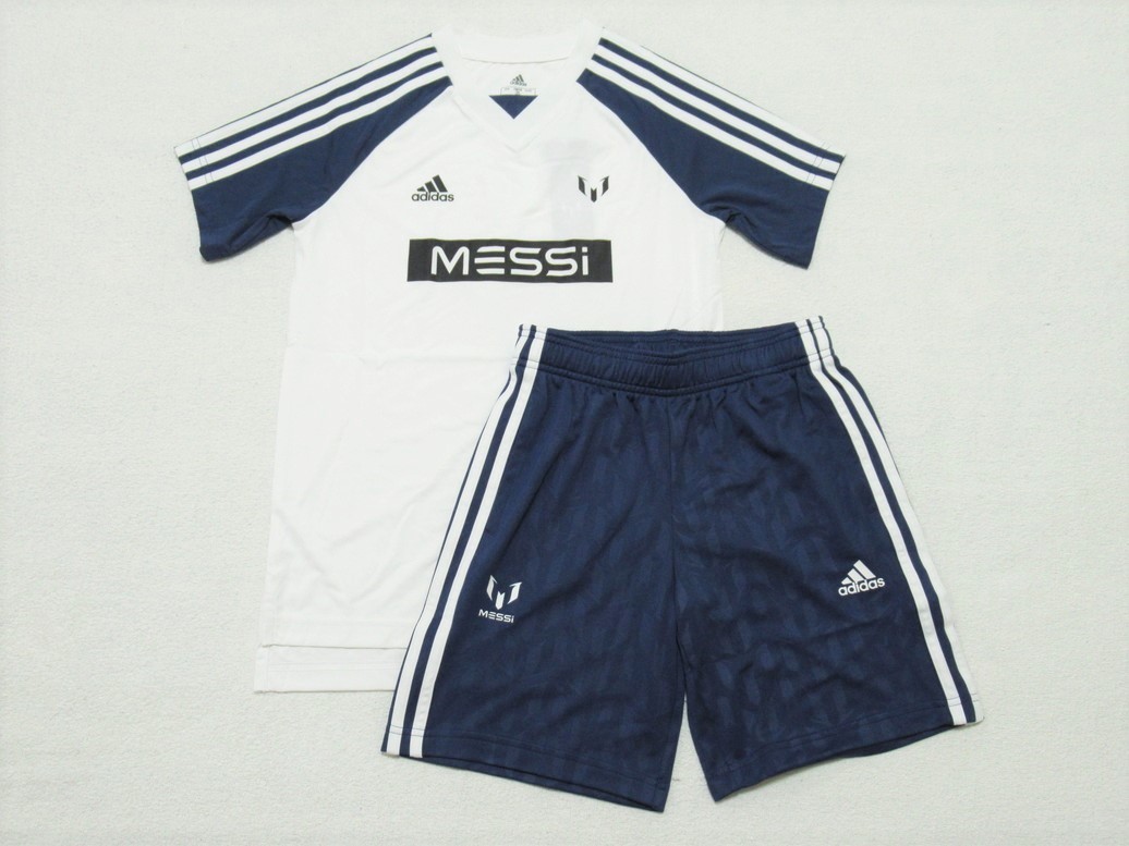 adidas MESSI Tシャツハーフパンツセットアップ白青150 アディダス