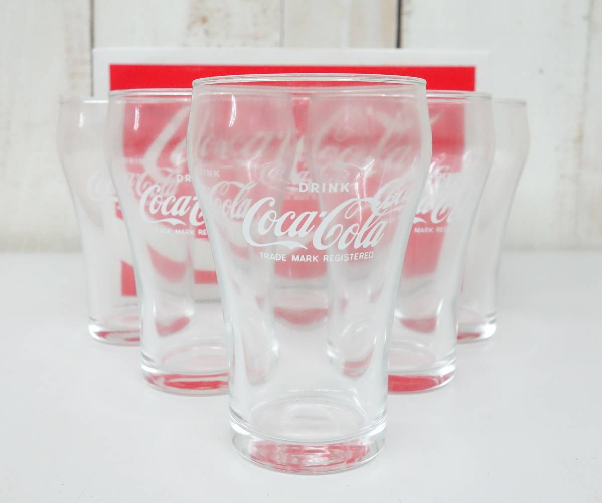 レトロコレクション　当時物 ＊Coca-Cola　コカコーラ ＊8OZ FOUNTAIN GLASS ファウンテングラス ＊1/2DOS 六個セット＊ 東洋ガラス製　_画像4