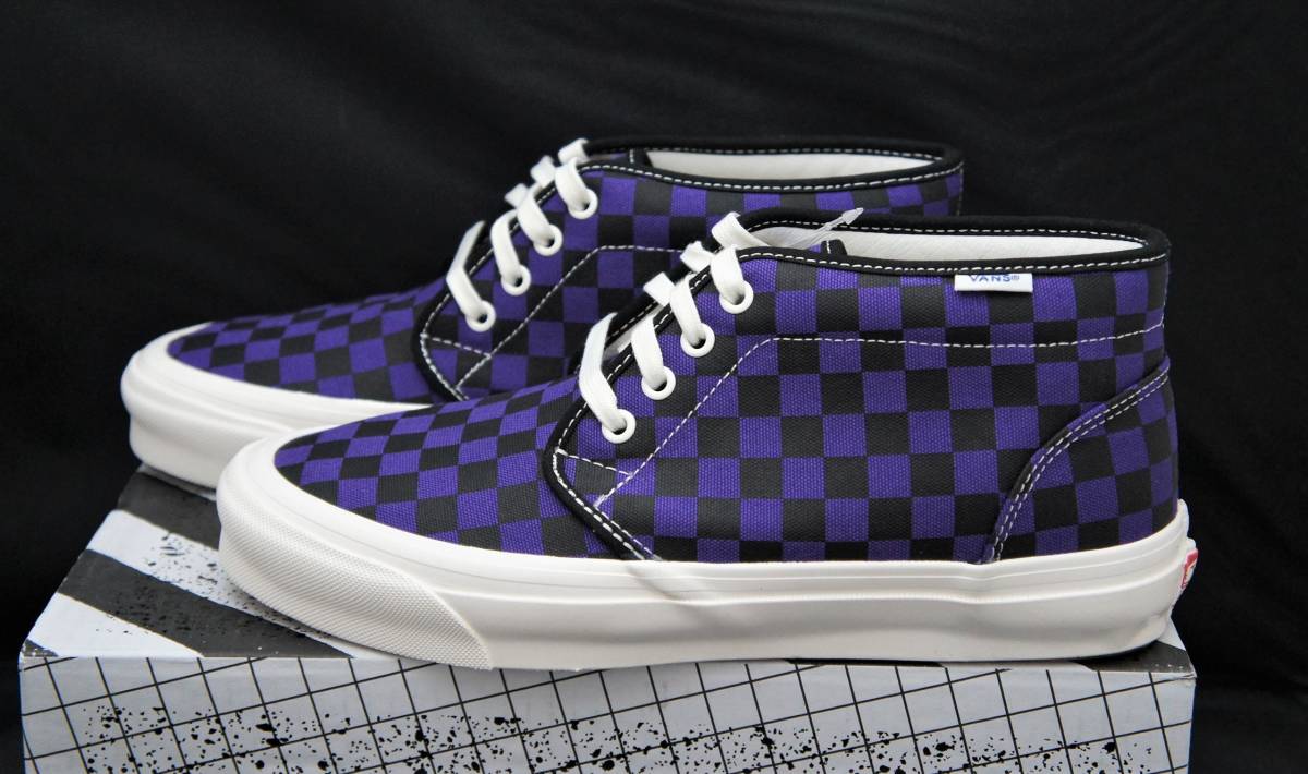 SALE！【新品】US10 28cm VANS VAULT バンズ ボルト OG CHUKKA LX チャッカ HELIOTROPE/MARSHMALLOW ブラック/パープル チェッカー_画像3