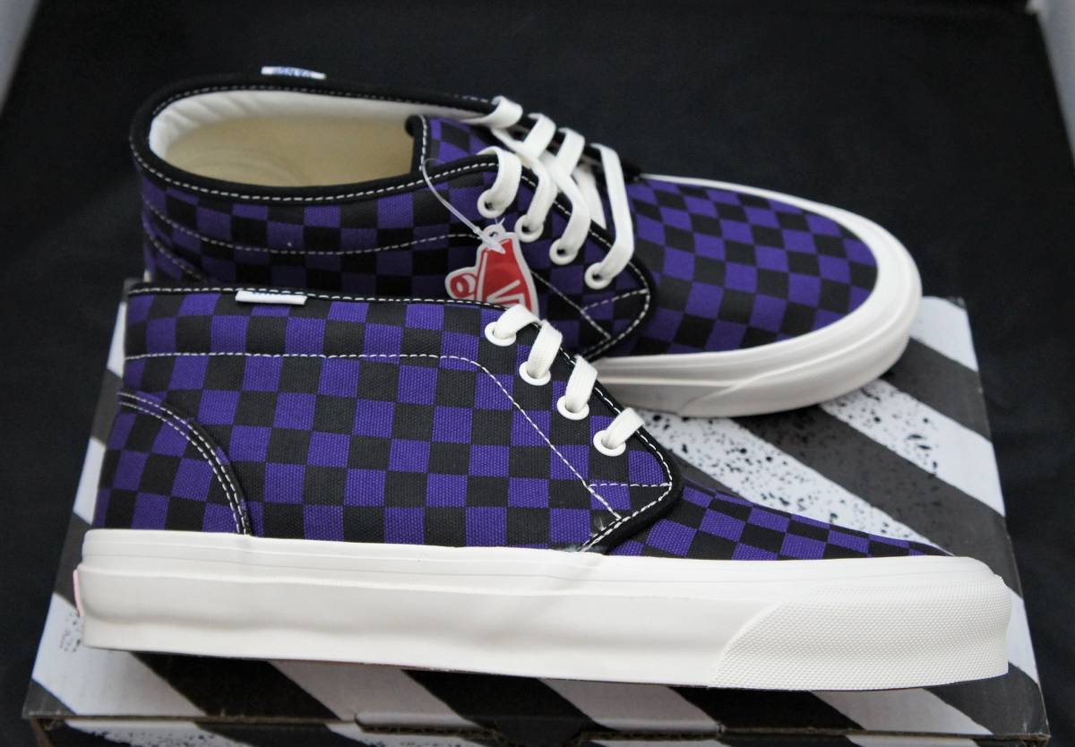 SALE！【新品】US10 28cm VANS VAULT バンズ ボルト OG CHUKKA LX チャッカ HELIOTROPE/MARSHMALLOW ブラック/パープル チェッカー_画像4