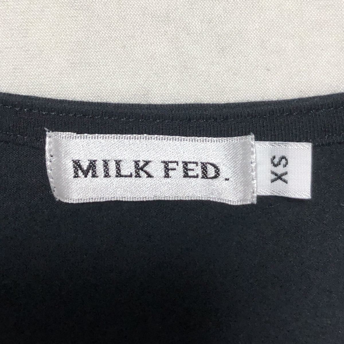 MILKFED. ミルクフェド ワンピース 水玉 黒×緑系 XS 美品 管理B1249