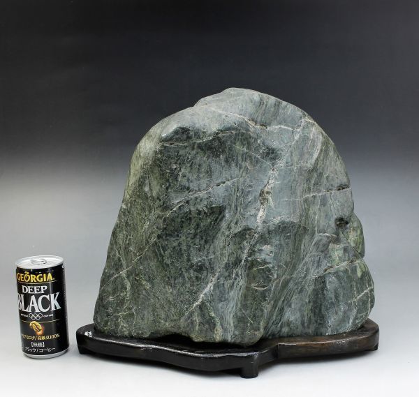 C-519 鑑賞石 盆石 重量18.5キロ 高さ29センチ 庭石 水石 原石 鉱物 鉱石 蔵出 古玩