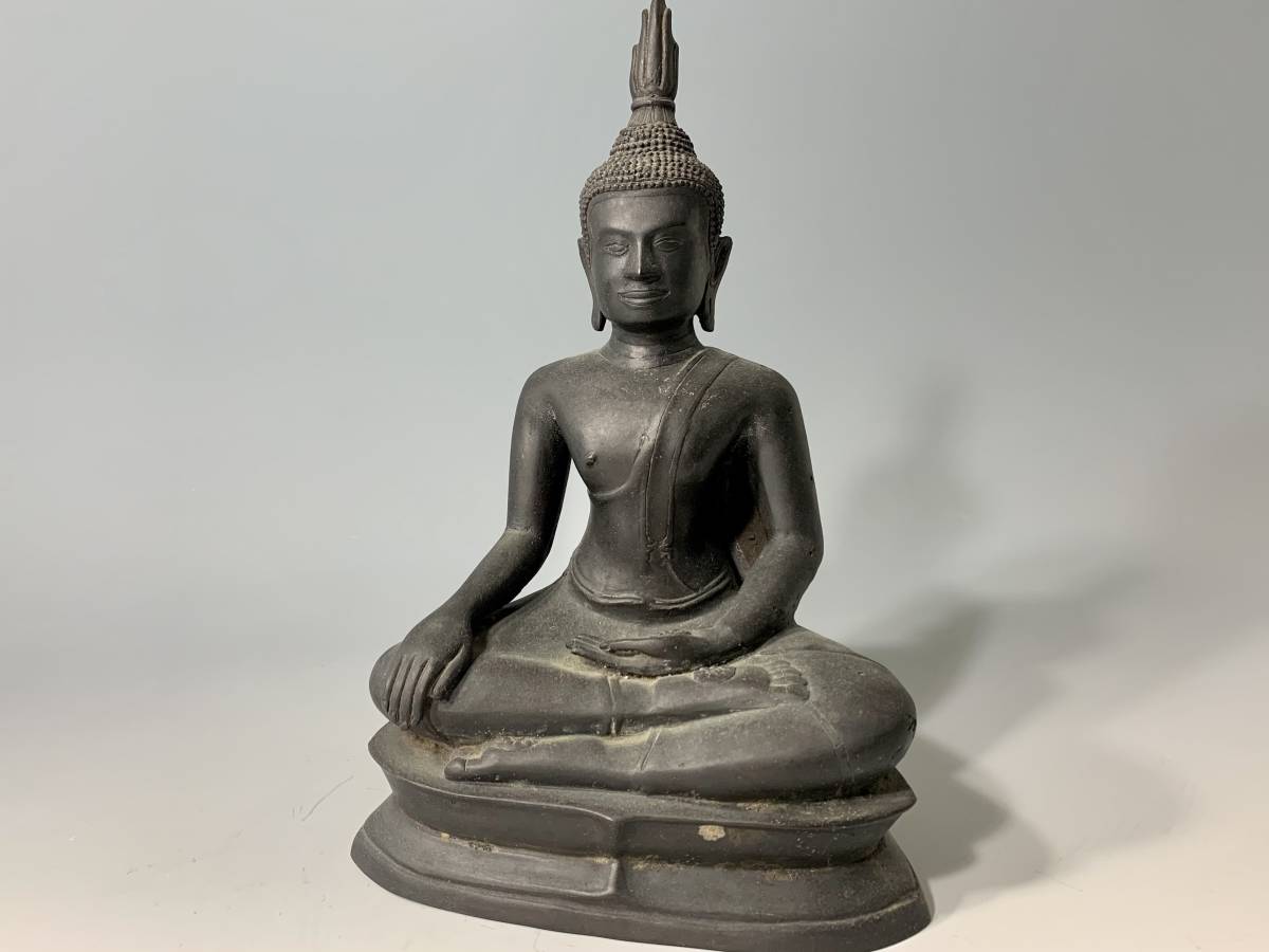 Yahoo!オークション - 時代 泰国 仏教美術 銅製座像 / タイ 鍍金仏