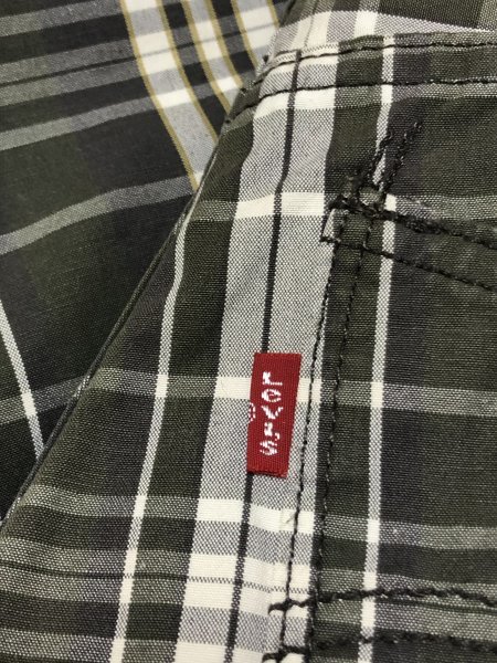 Levi's リーバイス 511 スリム ストレート 薄手 コットンパンツ チェック柄 グリーン系 W32 EU511-0092_画像6