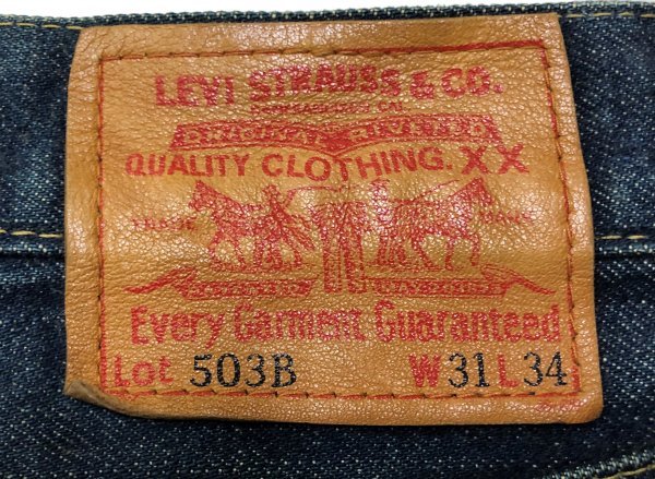 Levi's リーバイス 503B-XX ヴィンテージ復刻ジーンズ デニムパンツ ビッグE 赤耳 日本製 W31 メンズ