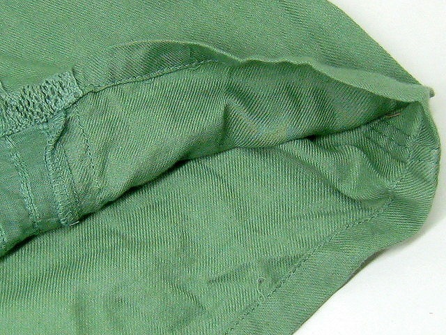 未使用 ドラッグストアーズ 可愛いフラワー 刺繍 レース ナチュラル チュニック ワンピース グリーン 緑 綿100％ F 15号 LL ゆったり大きめの画像10