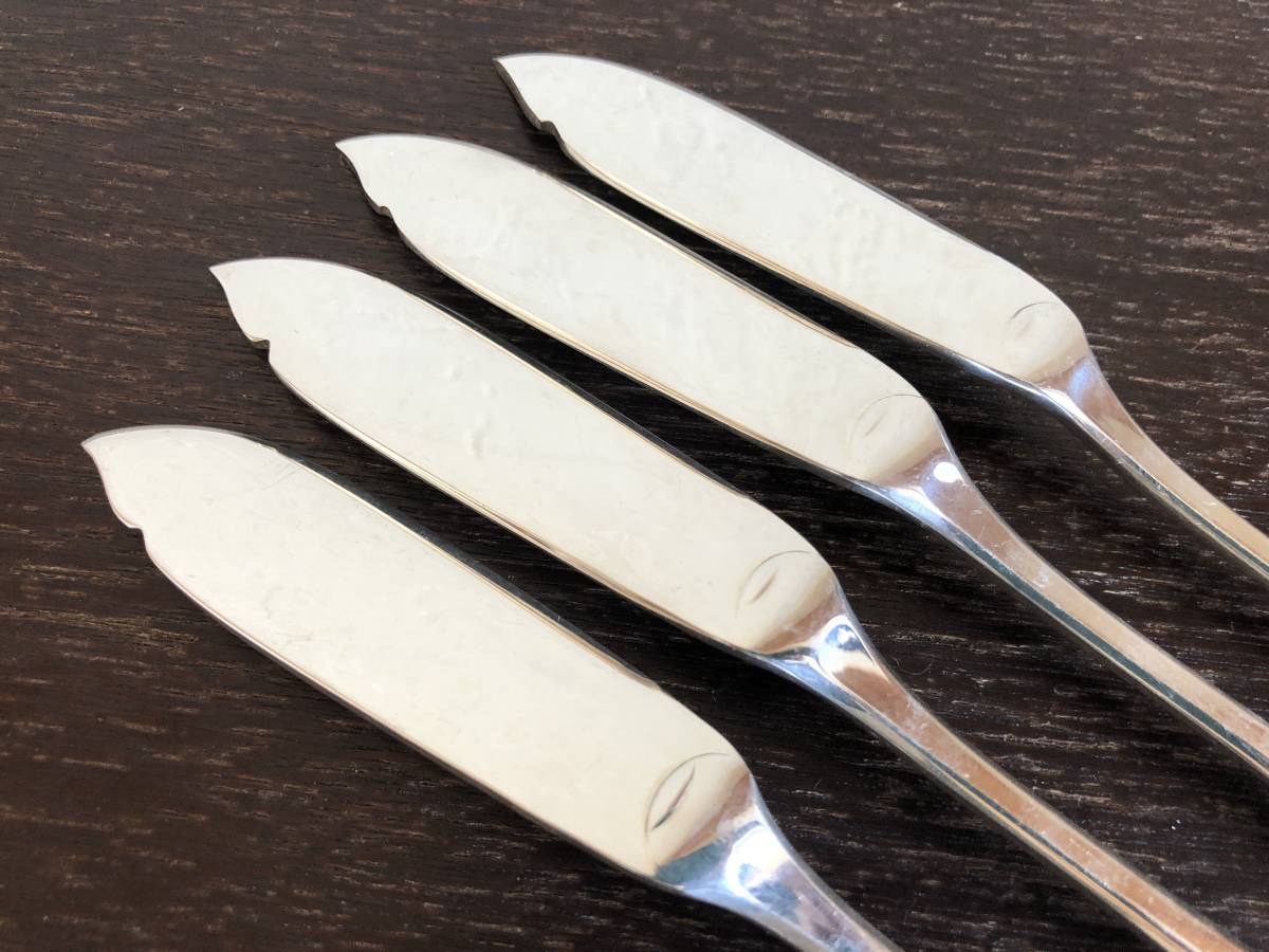  Chris to full kryu knee original silver plating made fish knife 4 pcs set 19.7cm/Cluny/440-B6