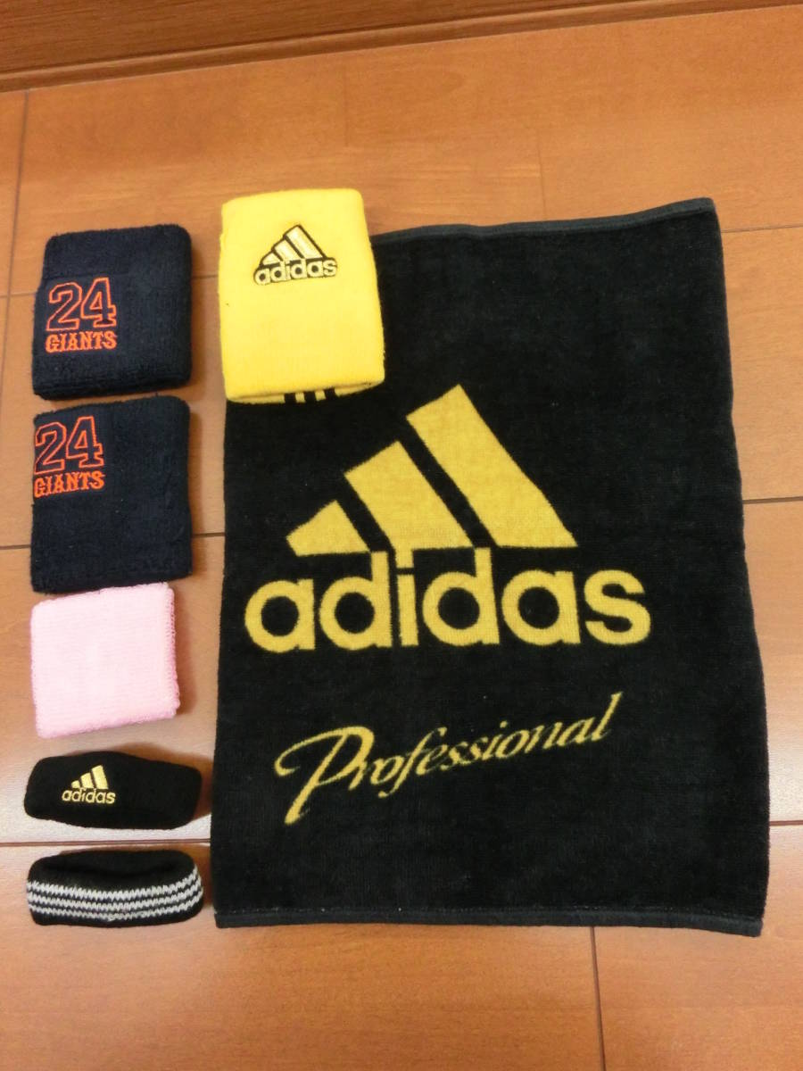 ◎USED美品◆adidas:アディダスタオル・リストバンド他各種リストバンド◆合計7品セット_画像1