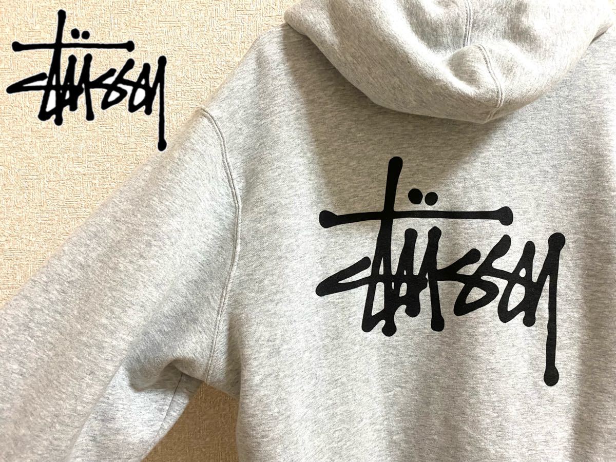 Paypayフリマ Stussy ステューシー 背面ビッグ ショーンフォントロゴ フルジップパーカー