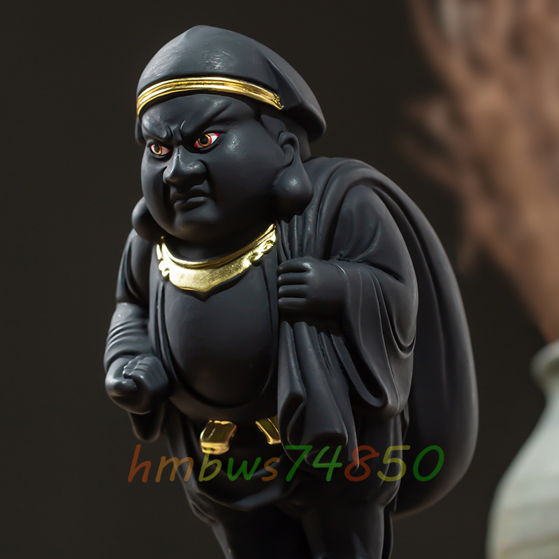 2021春の新作 希少 アンティーク 鏡台 竹 笹彫り 一刀彫 彫刻彫り 鏡 面取りガラス 台 大理石 theblur.org 密教法具 寺院仏具」極上品 唐型 大黑天立像 財神 福神 仏教芸術品 高さ22cm kopimata.com