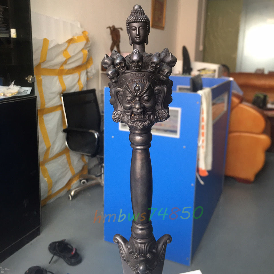 密教法具 寺院仏具」極上品 烏枢沙摩明王 三面金剛杵 仏具 密教法具 寺院仏具」極上品 烏枢沙摩明王 三面金剛杵 仏具