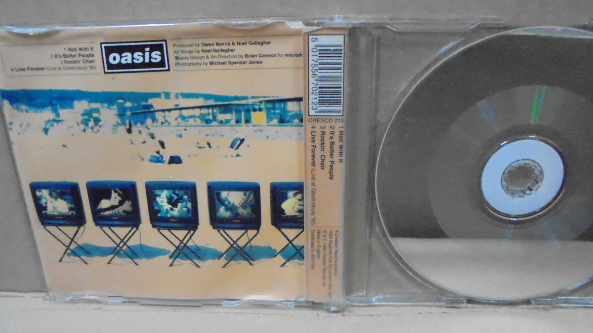 CD-ep★オアシス★名曲！OASIS / ROLL WITH IT★4曲収録 / ライヴも収録★UK盤★4枚同梱発送可能_画像3
