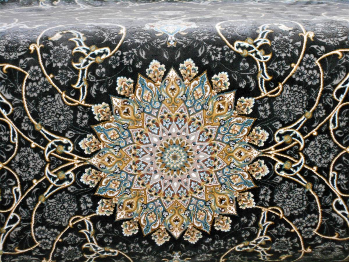 割引限定ペルシャ絨毯の本場、イラン産！ 144万ノットの高密度、立体柄 絨毯！ 200×250cm‐38001 カーペット一般