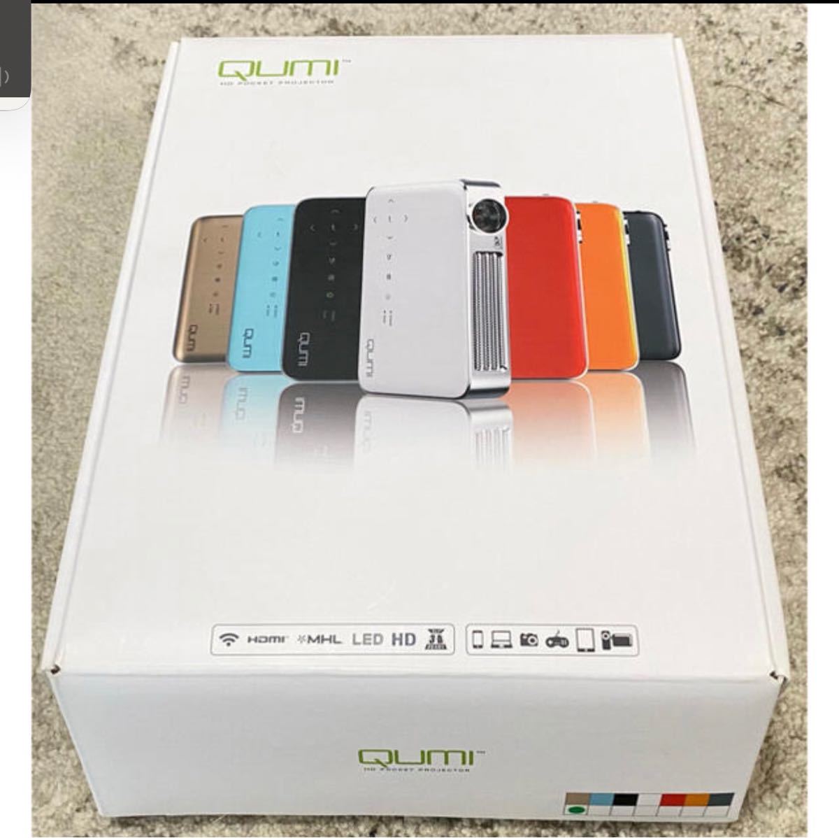 QUMI Q6 モバイルLEDプロジェクター ゴールド Q6-GD