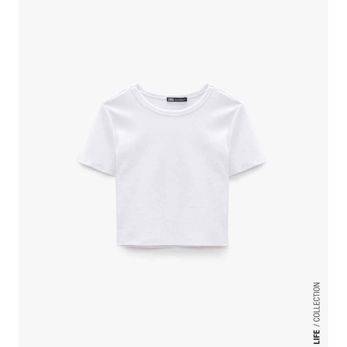 新品 ZARA クロップド丈Tシャツ ホワイト Mサイズ|Yahoo!フリマ 新品 ZARA クロップド丈Tシャツ ホワイト Mサイズ|Yahoo!フリマ