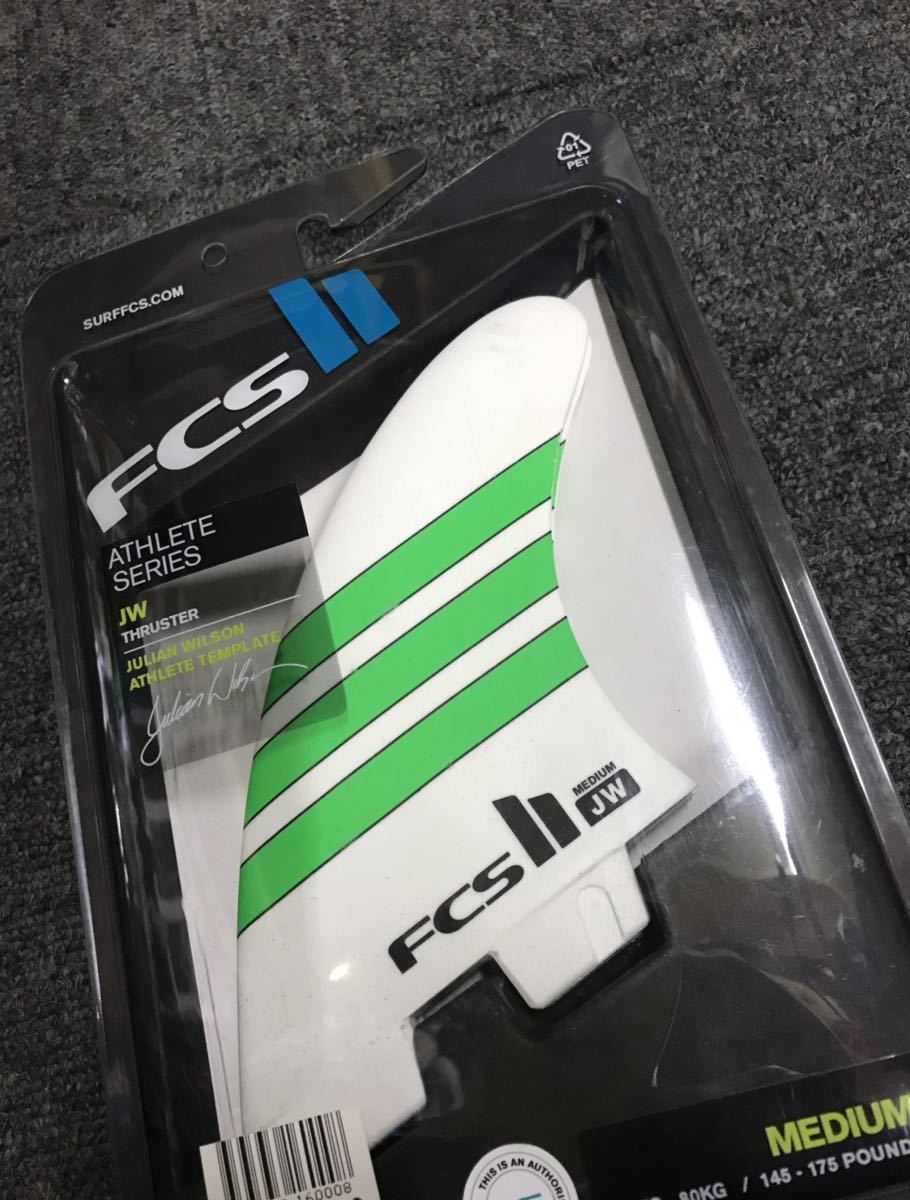 FCS2 MEDIUM サーフィン フィン FCS2 Athlete Series JW Tri Set Julian Wilson Signature Fin アスリートシリーズ ジュリアン ウィルソン_画像1