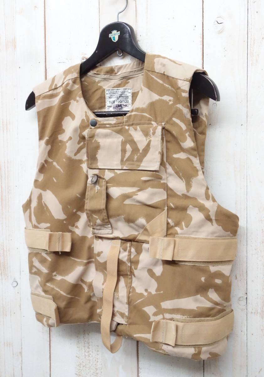 VINTAGE ヨーロッパ古着 ＊イギリス軍 ＊COVER BODY ARMOUR IS DESERT DPM 　デザートカモフラ―ジュ 　ボディアーマー　ベスト　190/120_画像3