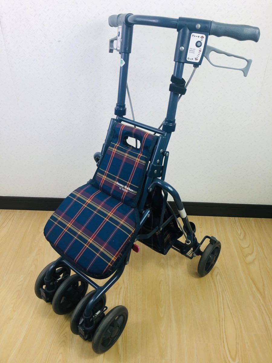 Paypayフリマ シルバーカー サニーウォーカーsp 手押し車 歩行補助 チェック 紺 島製作所 歩行補助車 歩行車 歩行器 介護福祉 Paypayフリマ シルバーカー サニーウォーカーsp 手押し車 歩行補助 チェック 紺 島製作所 歩行補助車 歩行車 歩行器 介護福祉