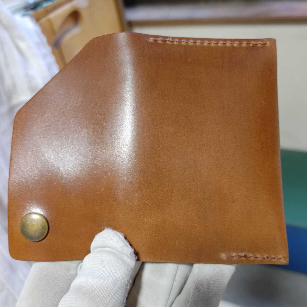 新品!交渉可!シェルコードバン,ウイスキー,革,財布,アッシュランド