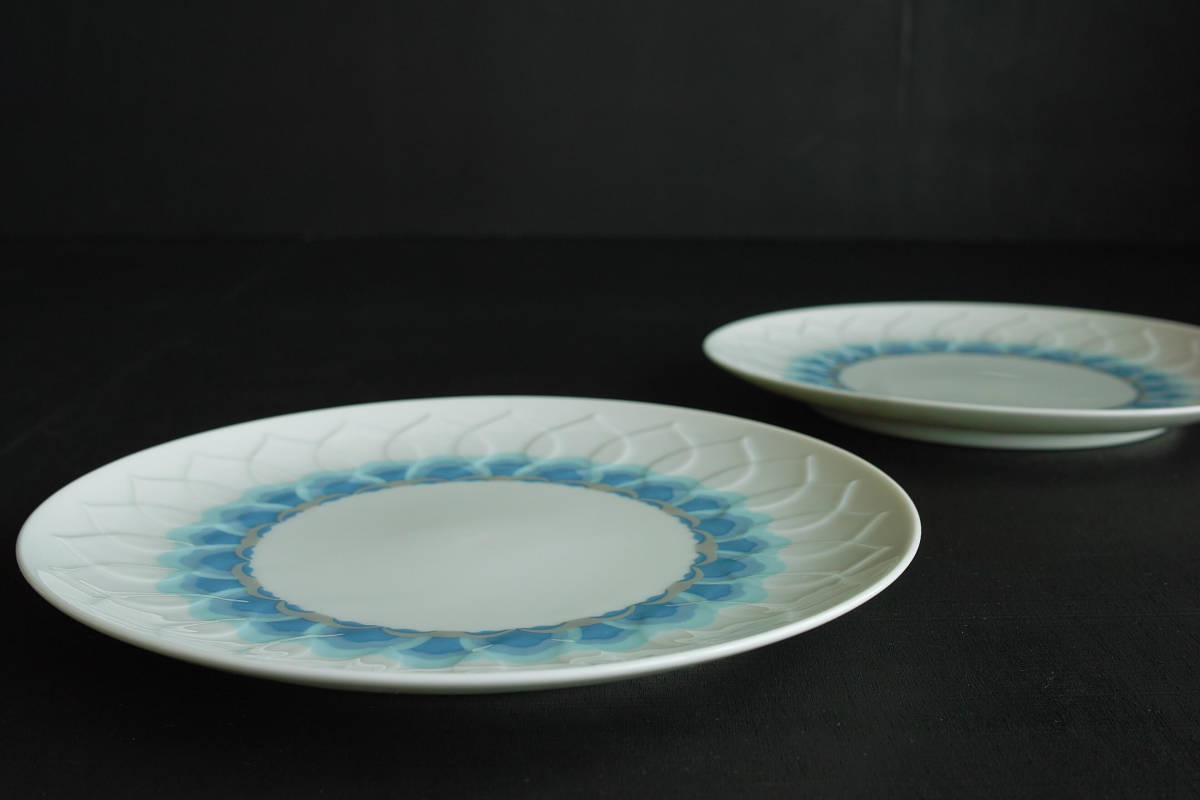 [7551]1 sheets Rosenthal Rosenthal Lotus Lotus blue Bjorn Wiinbladbyorun* vi mb Lad Northern Europe Denmark tableware plate plate 