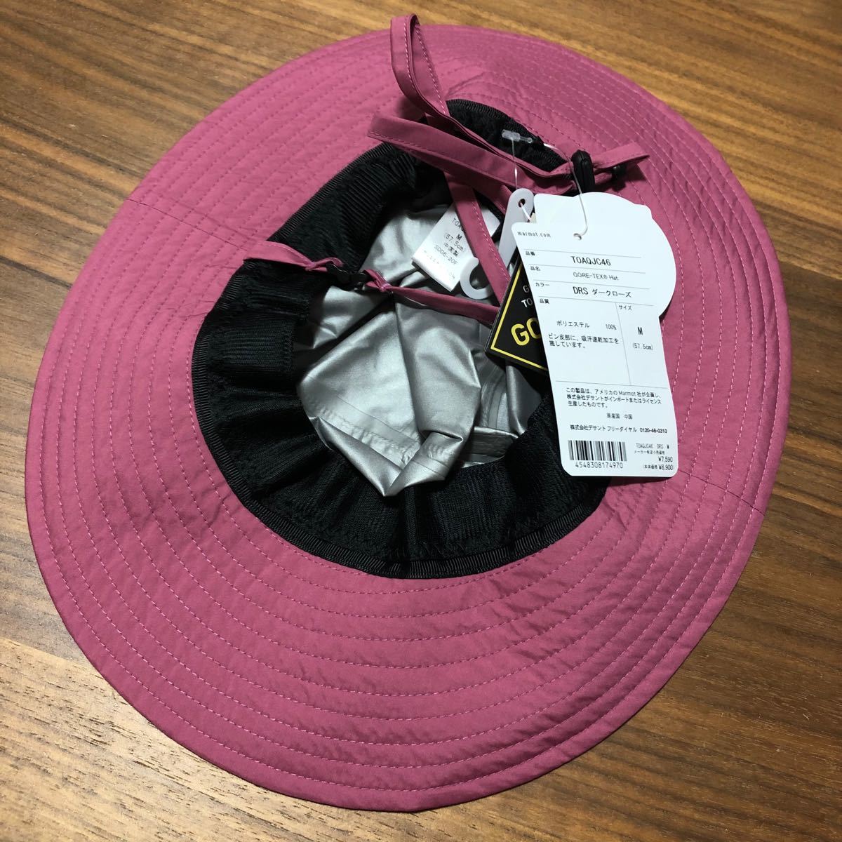 Marmot マーモット トレッキング防水帽子 ゴアテックスハット ピンク(桃) ユニセックス ２サイズ 新品