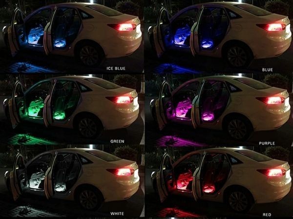 16色 RGB LED ルームランプ 室内灯 フットランプ オンオフ スイッチ シガーソケット ヴェルファイア アルファード エスティマ VOXY NOAH_画像3