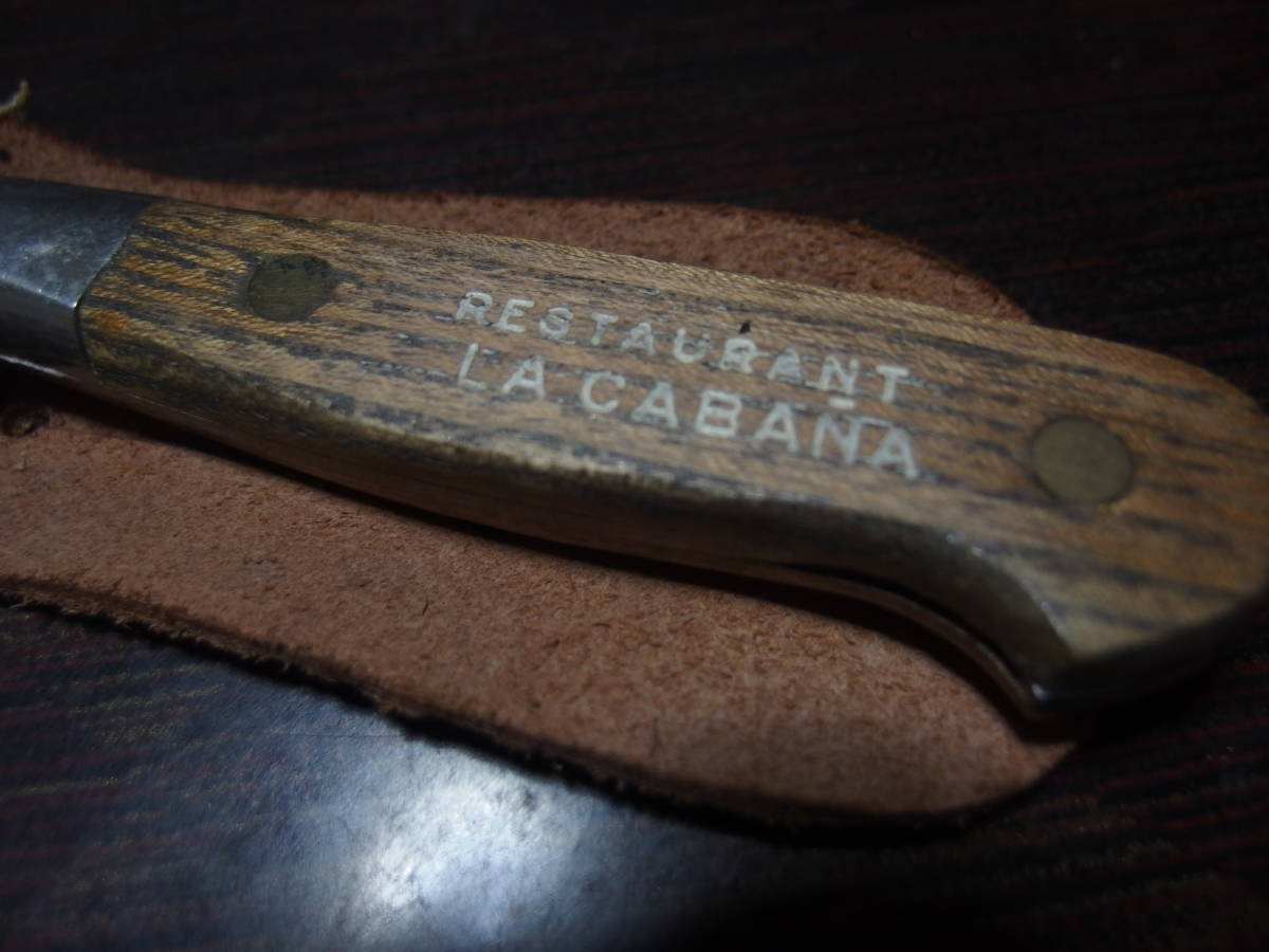 【1Ma27 平】中古 ビンテージ BISEL CORTE RESTAURANT LA CABANA KNIFE　レストラン ナイフ 2本セット_画像2