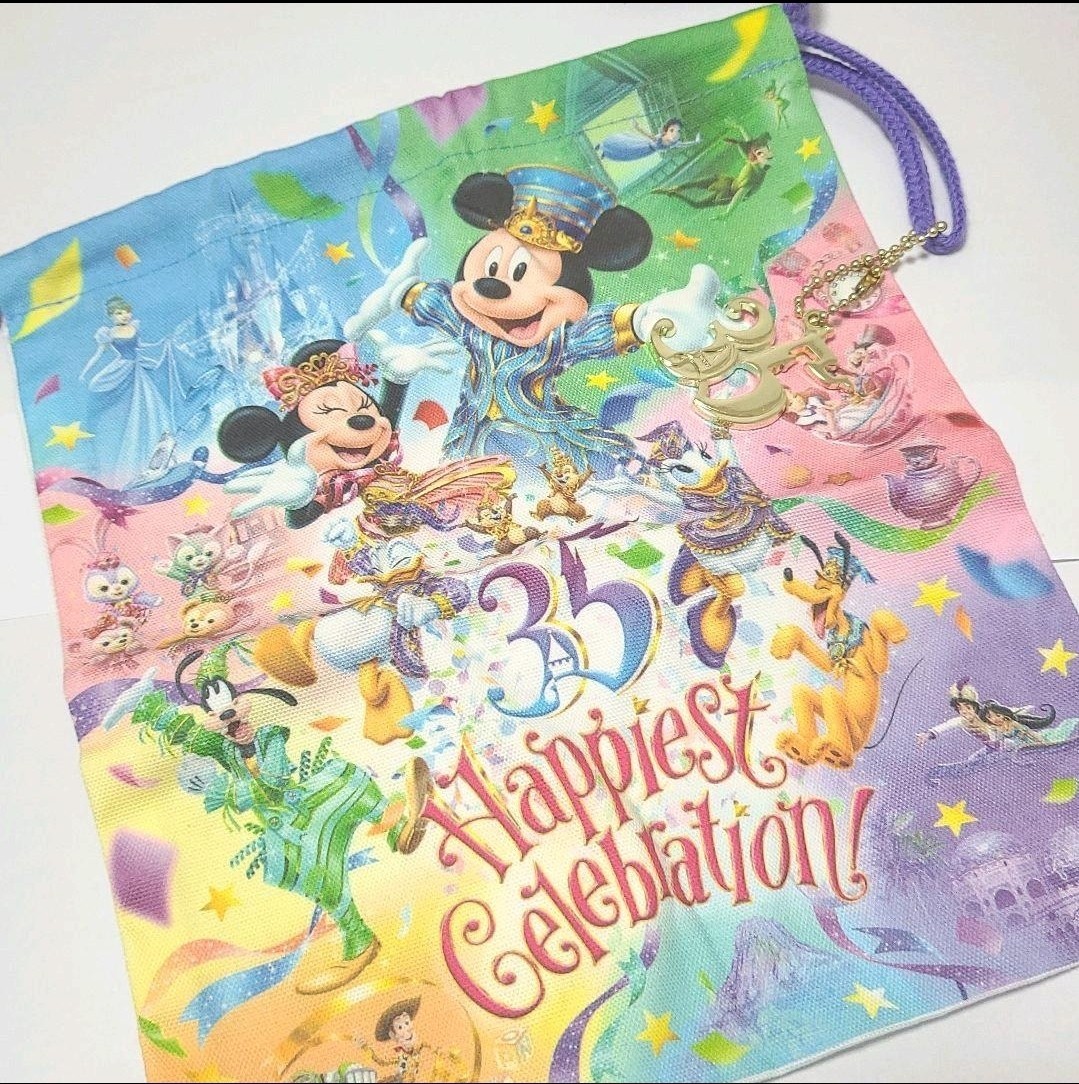 Paypayフリマ 公式 ディズニーランド限定 35周年グッズ 巾着 Paypayフリマ 公式 ディズニーランド限定 35周年グッズ 巾着