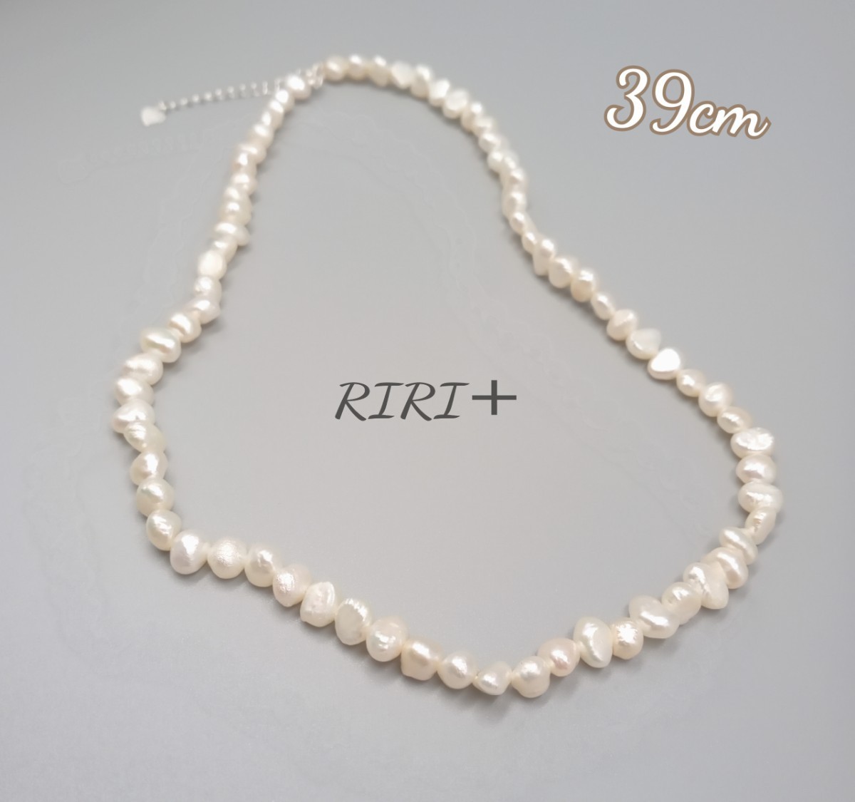 39cm 淡水バロックパール ネックレス S925 ホワイト 淡水パール 39cm 淡水バロックパール ネックレス S925 ホワイト 淡水パール