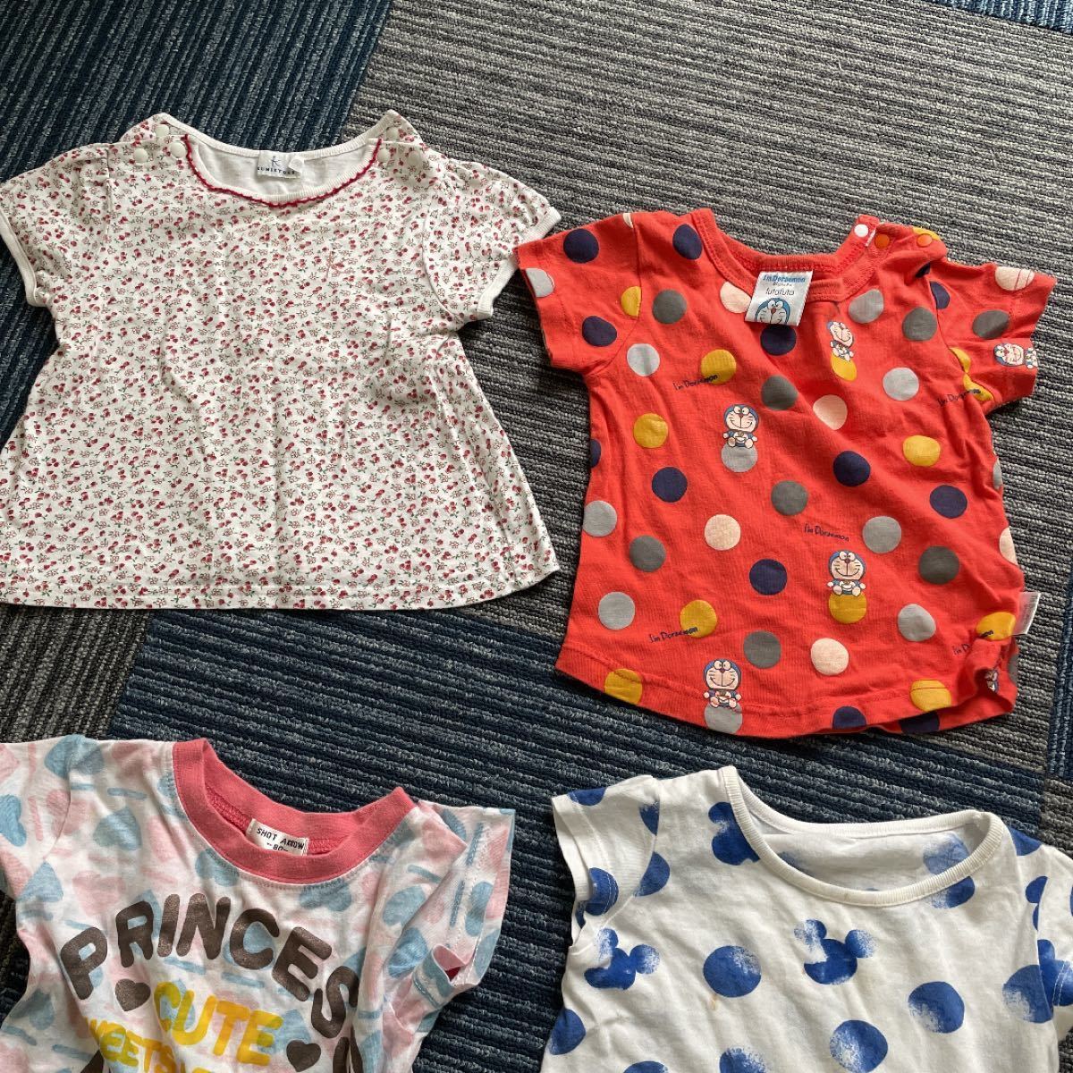 半袖Tシャツ　２枚セット　ドラえもんとミッキー